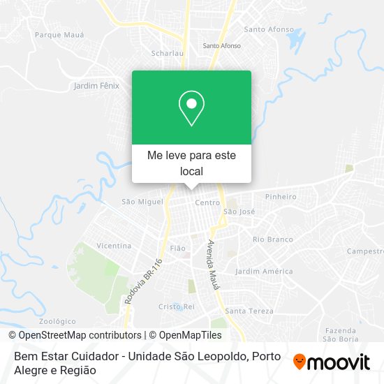 Bem Estar Cuidador - Unidade São Leopoldo mapa