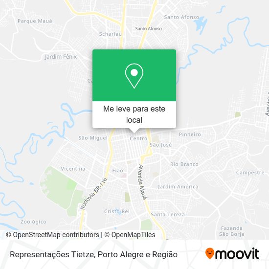 Representações Tietze mapa
