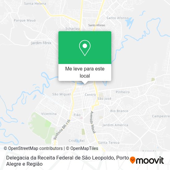 Delegacia da Receita Federal de São Leopoldo mapa