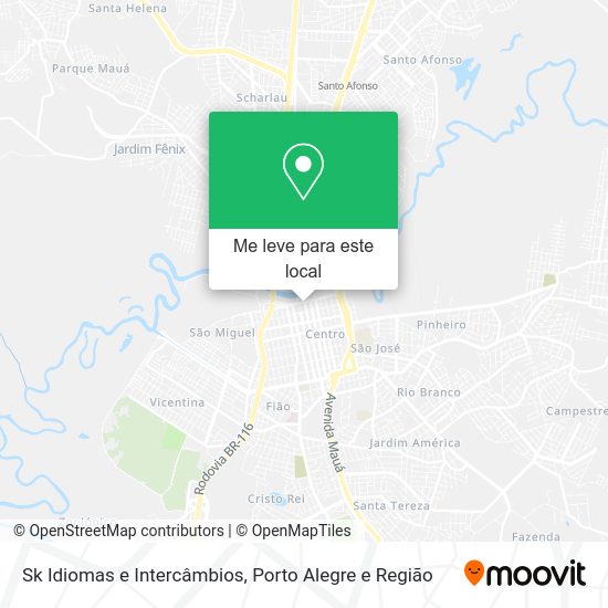Sk Idiomas e Intercâmbios mapa