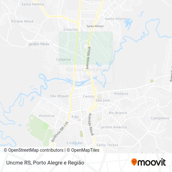 Uncme RS mapa