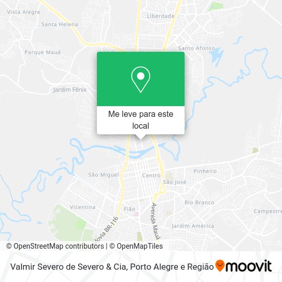 Valmir Severo de Severo & Cia mapa