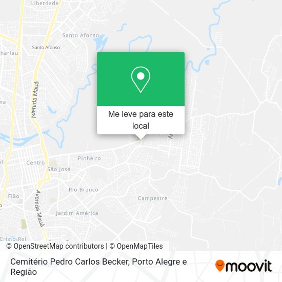 Cemitério Pedro Carlos Becker mapa