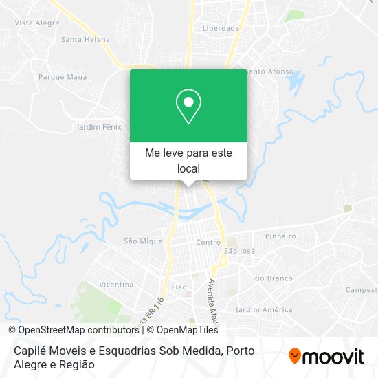 Capilé Moveis e Esquadrias Sob Medida mapa