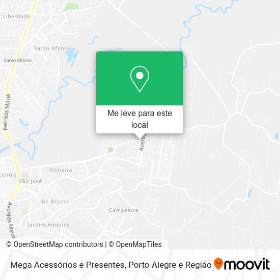 Mega Acessórios e Presentes mapa