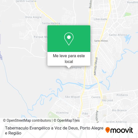 Tabernaculo Evangélico a Voz de Deus mapa