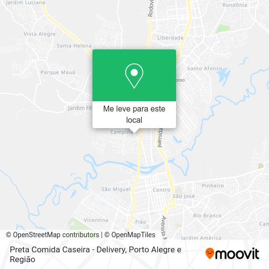 Preta Comida Caseira - Delivery mapa