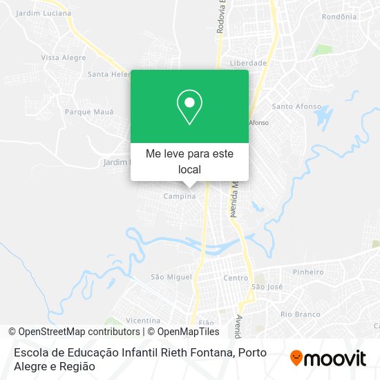 Escola de Educação Infantil Rieth Fontana mapa