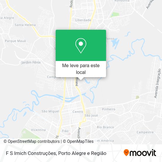 F S Imich Construções mapa