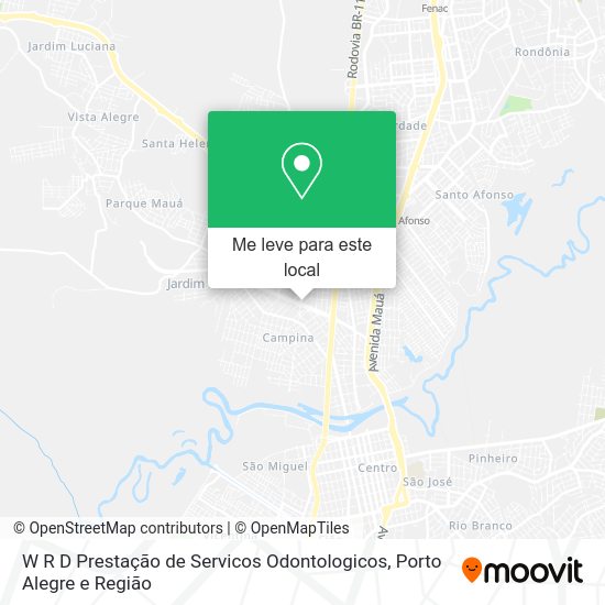 W R D Prestação de Servicos Odontologicos mapa