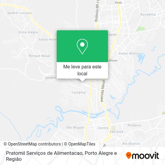 Pratomil Serviços de Alimentacao mapa