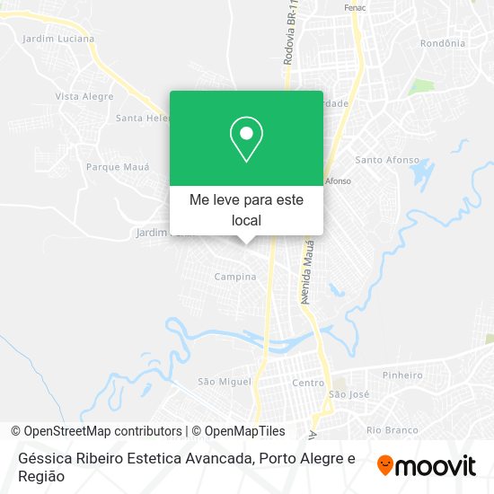 Géssica Ribeiro Estetica Avancada mapa
