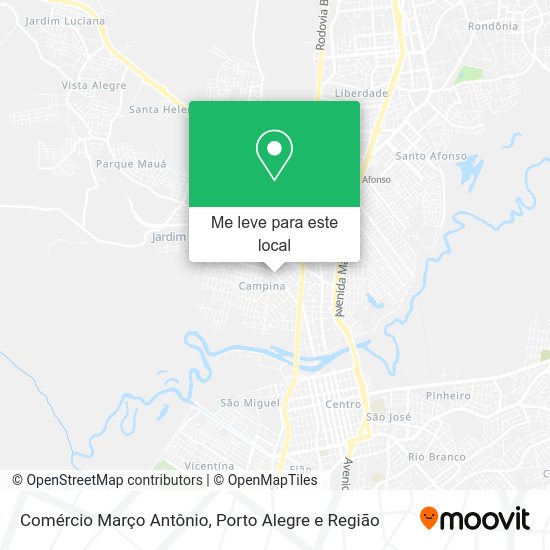 Comércio Março Antônio mapa