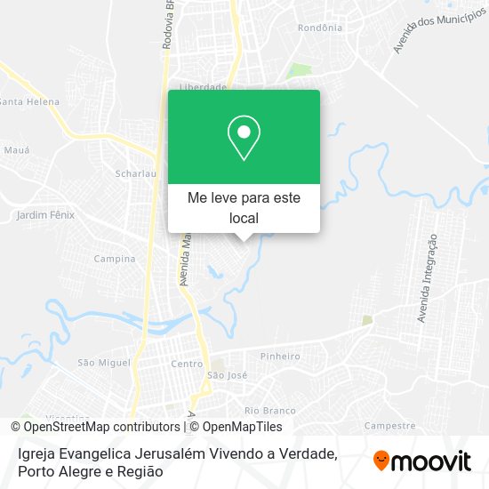 Igreja Evangelica Jerusalém Vivendo a Verdade mapa