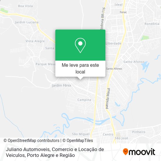 Juliano Automoveis, Comercio e Locação de Veiculos mapa