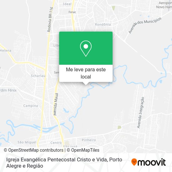 Igreja Evangélica Pentecostal Cristo e Vida mapa