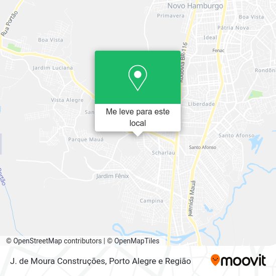 J. de Moura Construções mapa