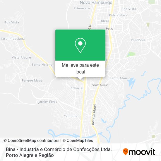Bina - Indústria e Comércio de Confecções Ltda mapa