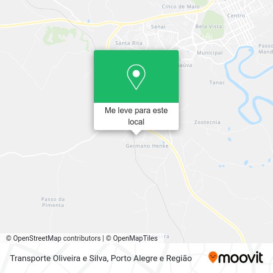 Transporte Oliveira e Silva mapa