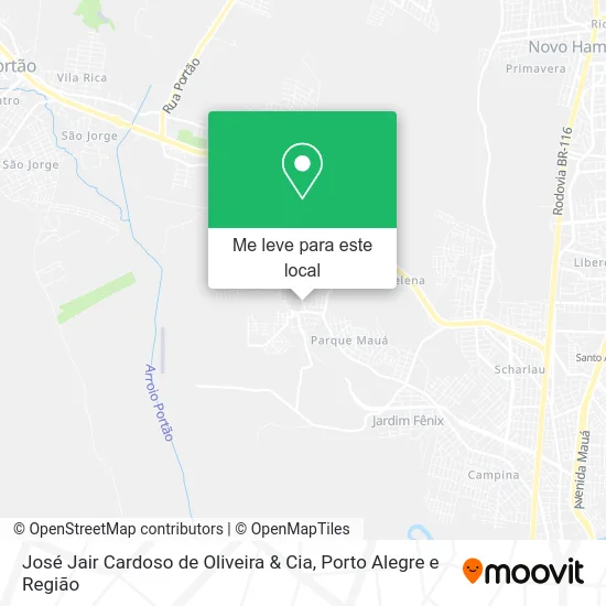 José Jair Cardoso de Oliveira & Cia mapa