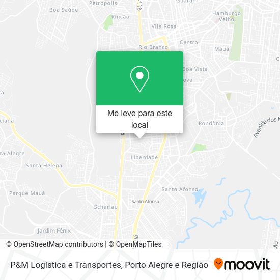 P&M Logística e Transportes mapa