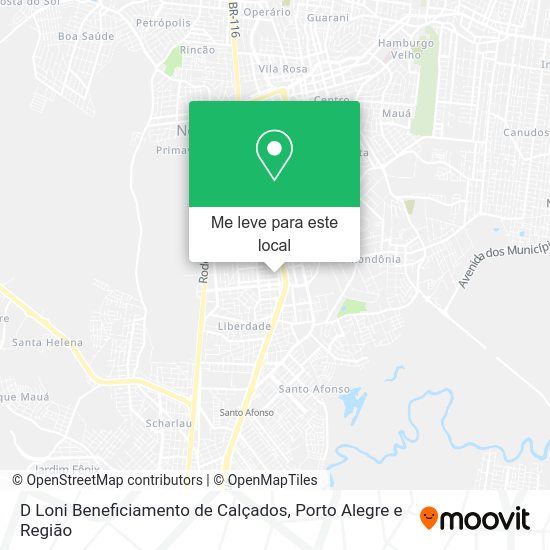 D Loni Beneficiamento de Calçados mapa