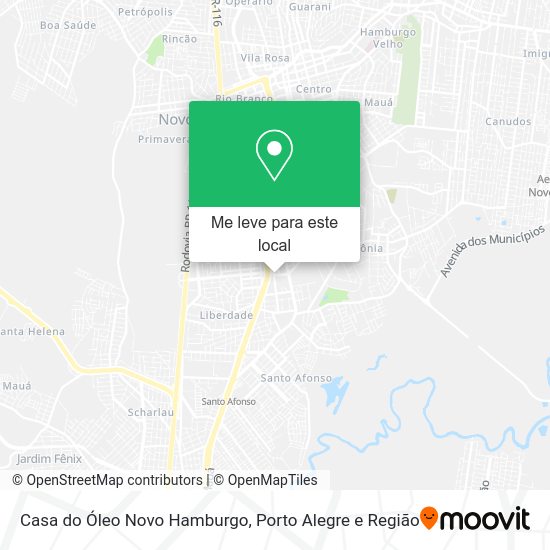 Casa do Óleo Novo Hamburgo mapa