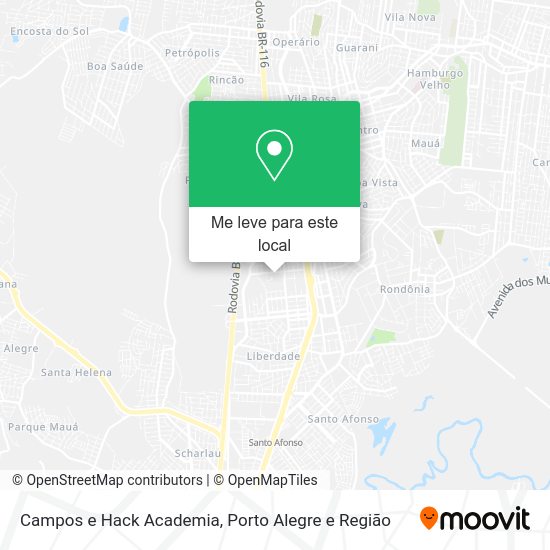 Campos e Hack Academia mapa