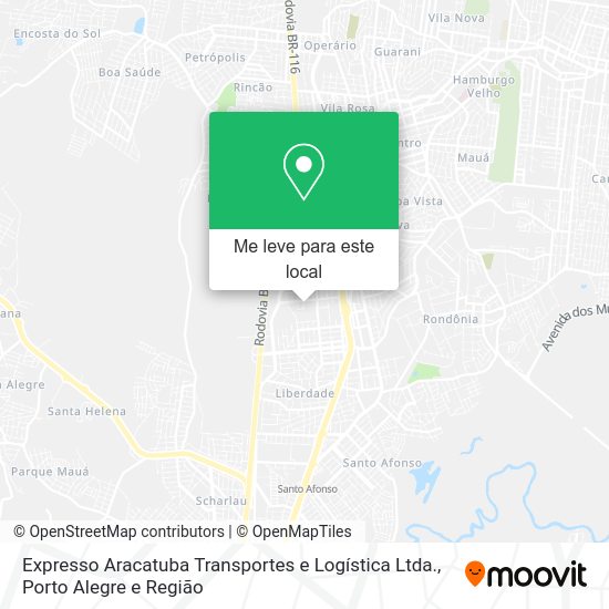 Expresso Aracatuba Transportes e Logística Ltda. mapa
