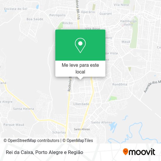 Rei da Caixa mapa