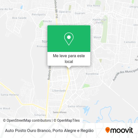 Auto Posto Ouro Branco mapa