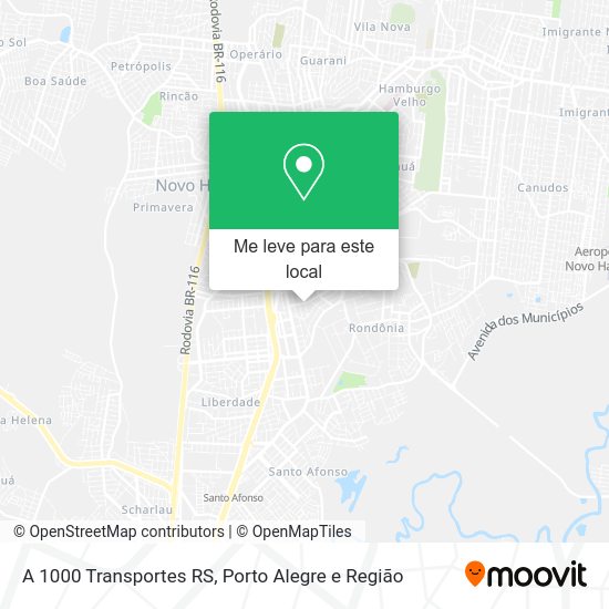 A 1000 Transportes RS mapa