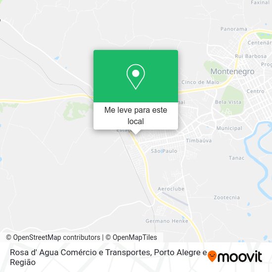Rosa d' Agua Comércio e Transportes mapa