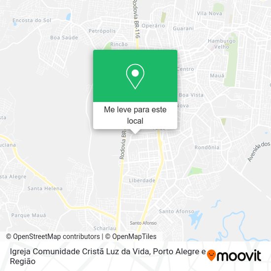 Igreja Comunidade Cristã Luz da Vida mapa