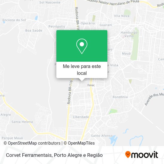 Corvet Ferramentais mapa