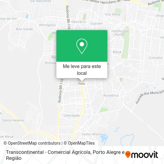 Transcontinental - Comercial Agrícola mapa