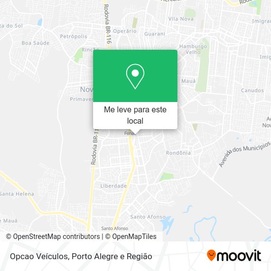Opcao Veículos mapa