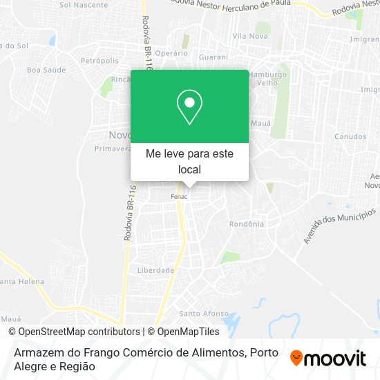 Armazem do Frango Comércio de Alimentos mapa