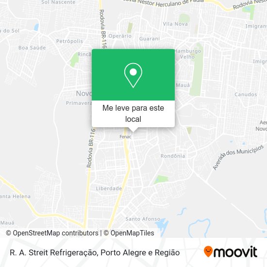R. A. Streit Refrigeração mapa