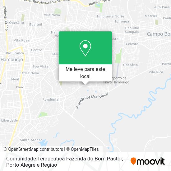 Comunidade Terapêutica Fazenda do Bom Pastor mapa