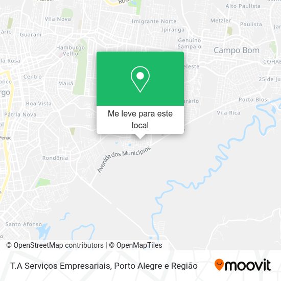 T.A Serviços Empresariais mapa