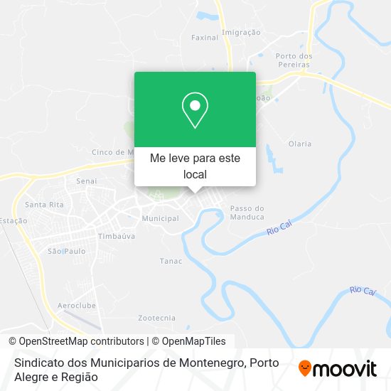 Sindicato dos Municiparios de Montenegro mapa