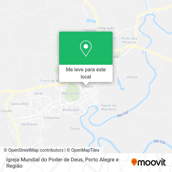 Igreja Mundial do Poder de Deus mapa