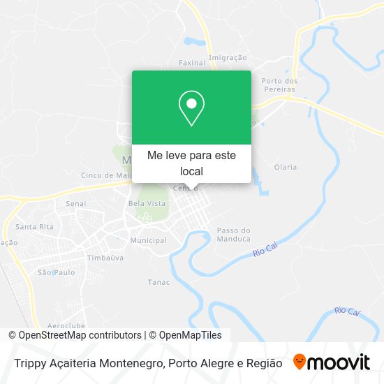 Trippy Açaiteria Montenegro mapa