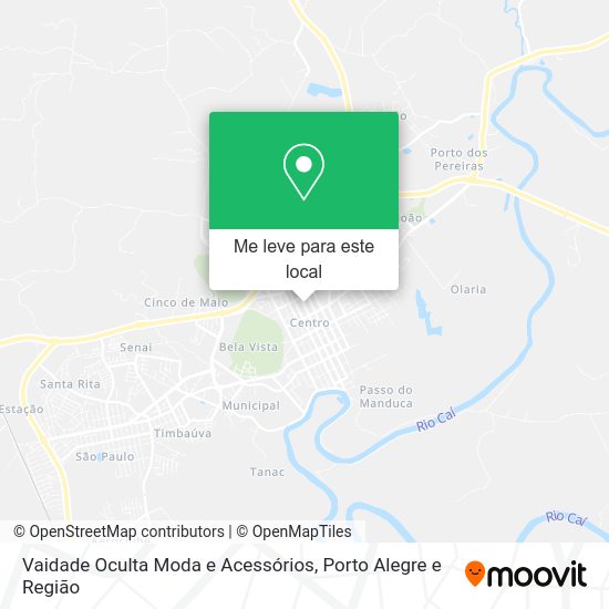 Vaidade Oculta Moda e Acessórios mapa