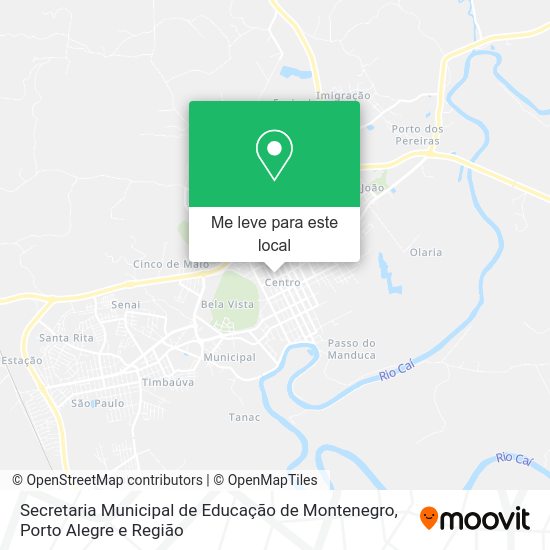 Secretaria Municipal de Educação de Montenegro mapa