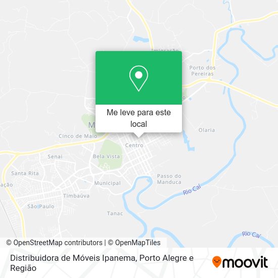 Distribuidora de Móveis Ipanema mapa