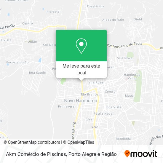 Akm Comércio de Piscinas mapa
