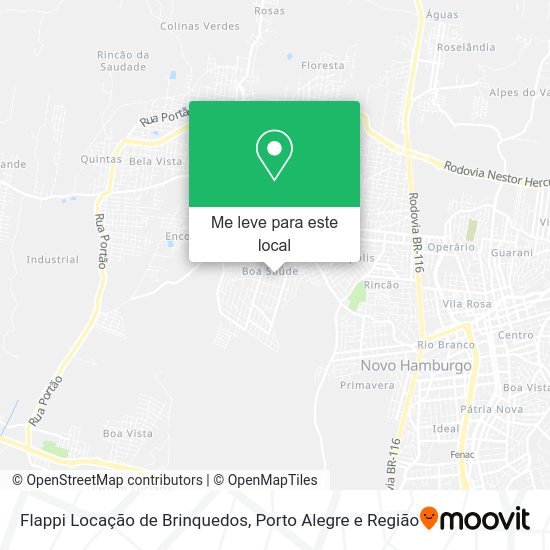Flappi Locação de Brinquedos mapa