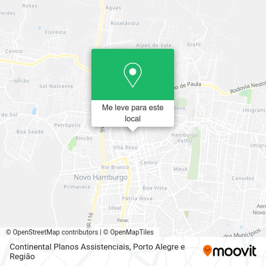 Continental Planos Assistenciais mapa